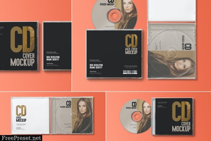 CD Label & Case Mockups 5QMMF2