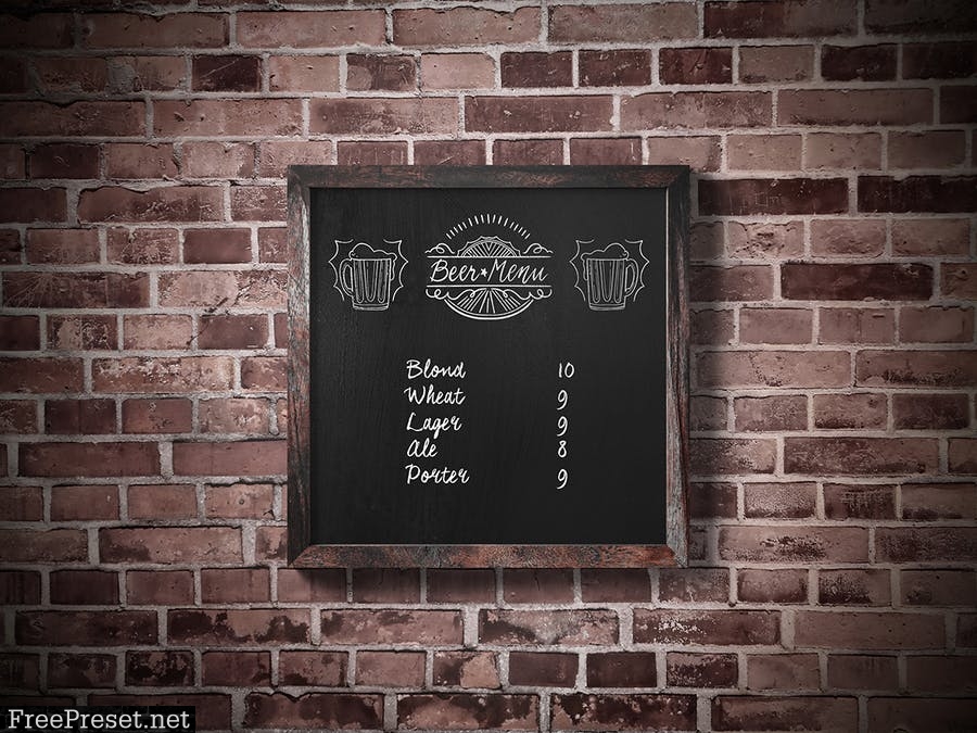 Chalkboard Mockup KVJUUWH