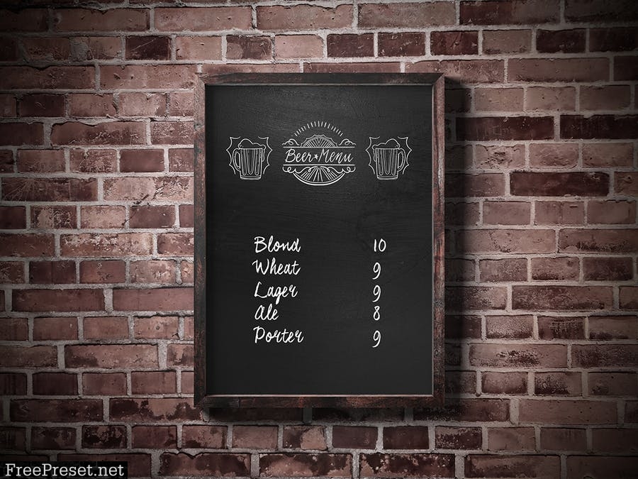 Chalkboard Mockup KVJUUWH