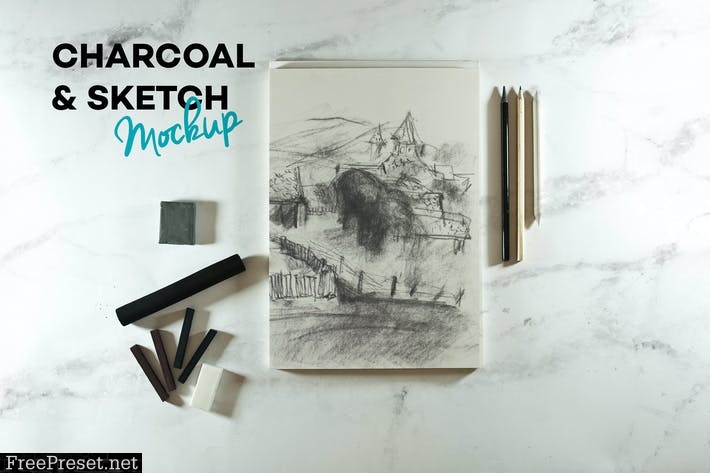 Charcoal & Sketch Mockup