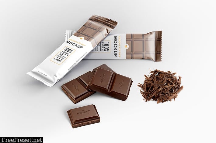 Chocolate Bar Packaging Mockup CX5S25