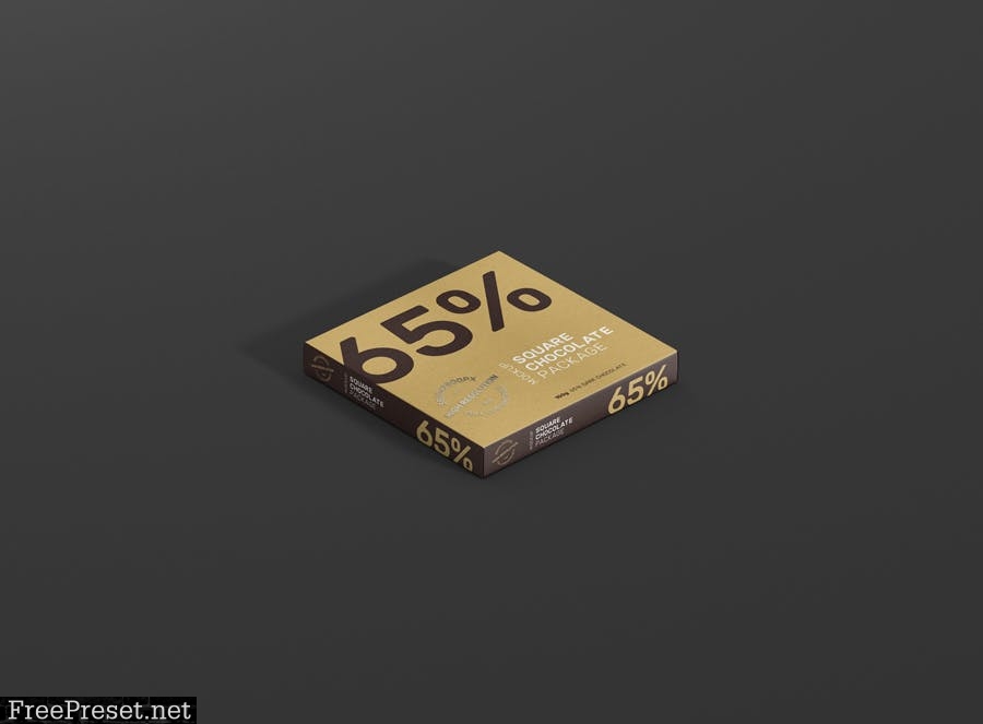 Chocolate Packaging Mockup Square Size