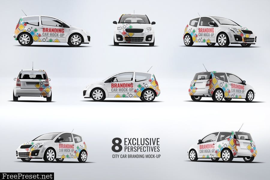 City Car Branding Mock-up AZPF28