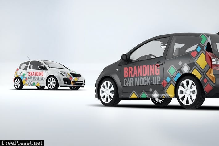 City Car Branding Mock-up AZPF28