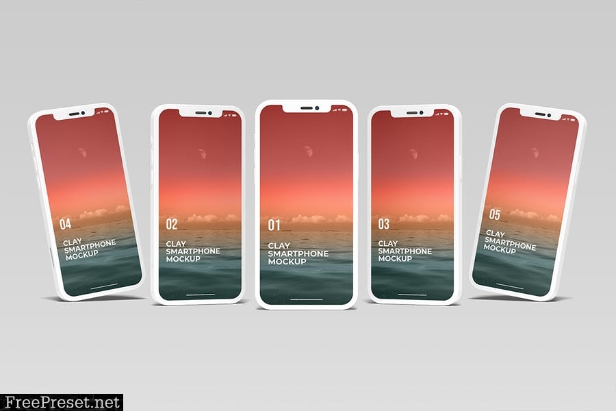 Clay smartphone mockup