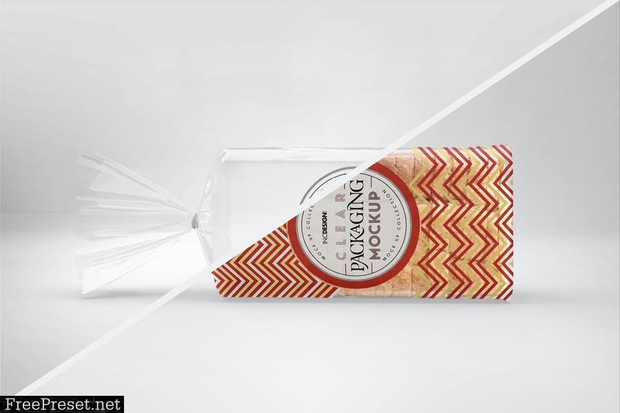 Clear Loaf Bag Packaging Mockup