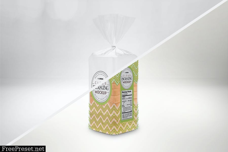 Clear Loaf Bag Packaging Mockup