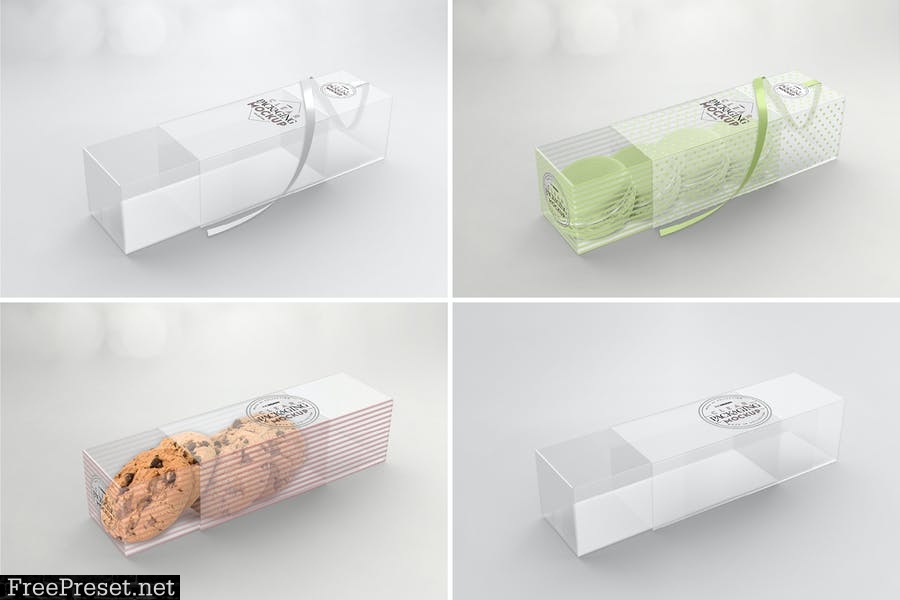 Clear Sleeve Box Packaging Mockup