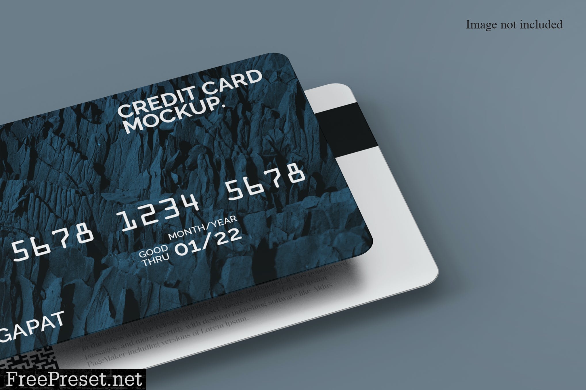 Closeup on Credit Card Mockup VSJSFG6