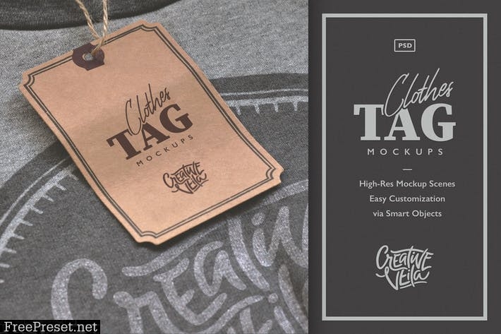 Clothes Tag PSD Mockups 2SR4FK