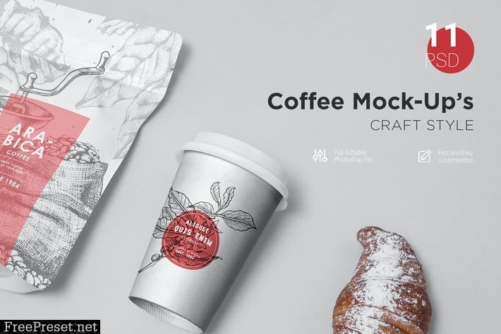 Coffee Mock-Up's Craft Style