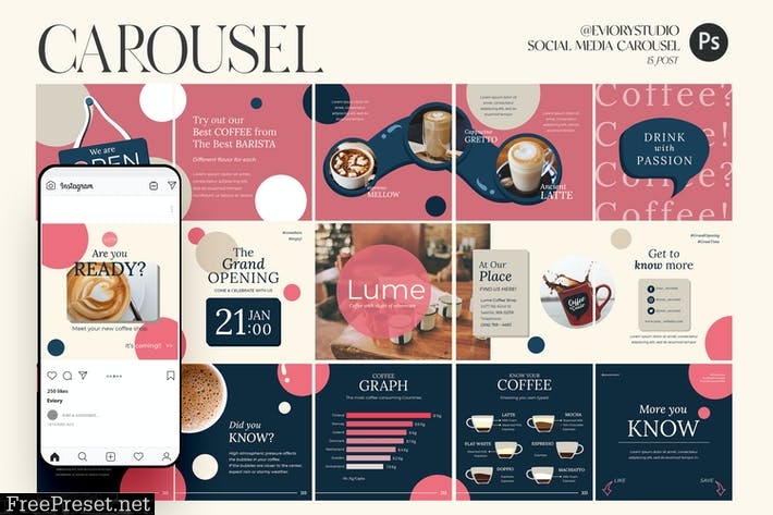 Coffee Shop - Carousel Template Instagram ZSKEMUM