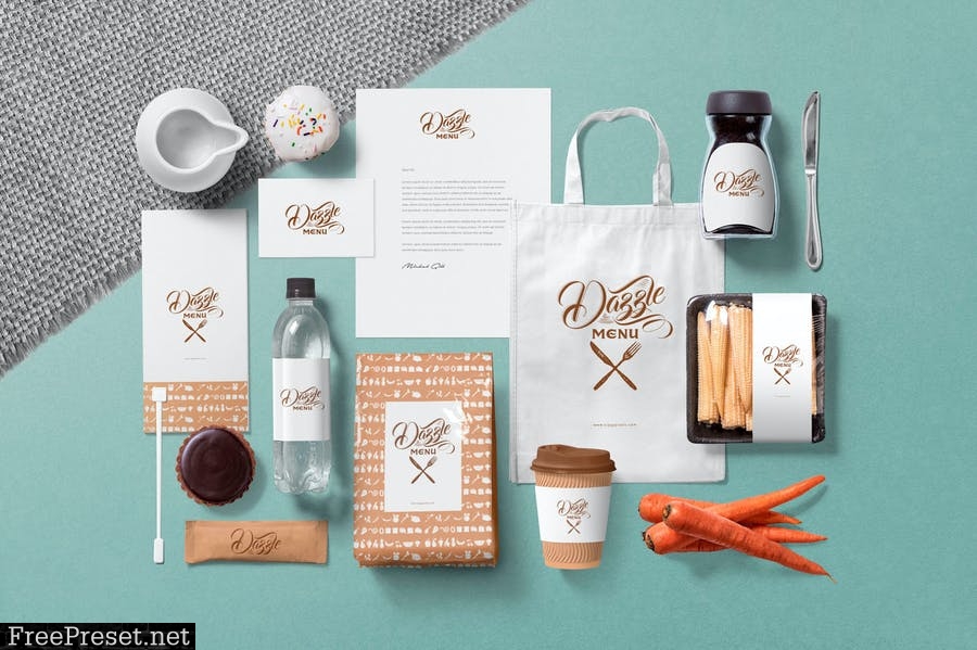 Coffee Themed Brand Identity Mockup Scenes