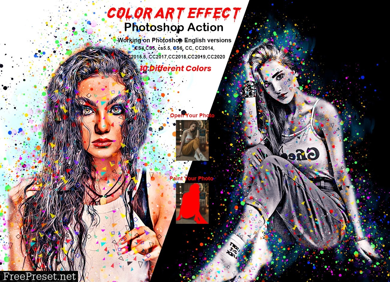 Color Art Effect Photoshop Action 5898461