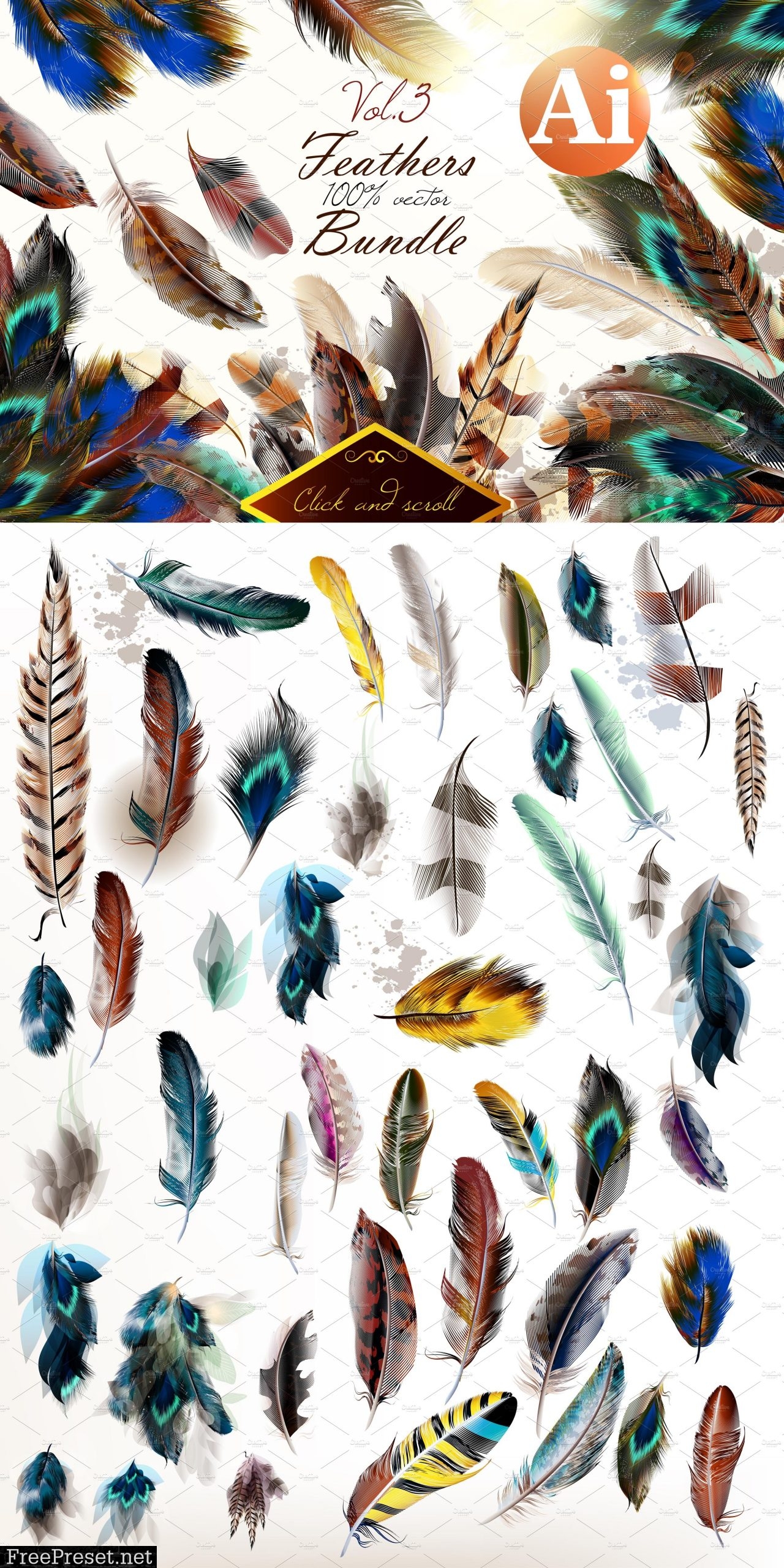 Colorful Feathers Bundle 677728