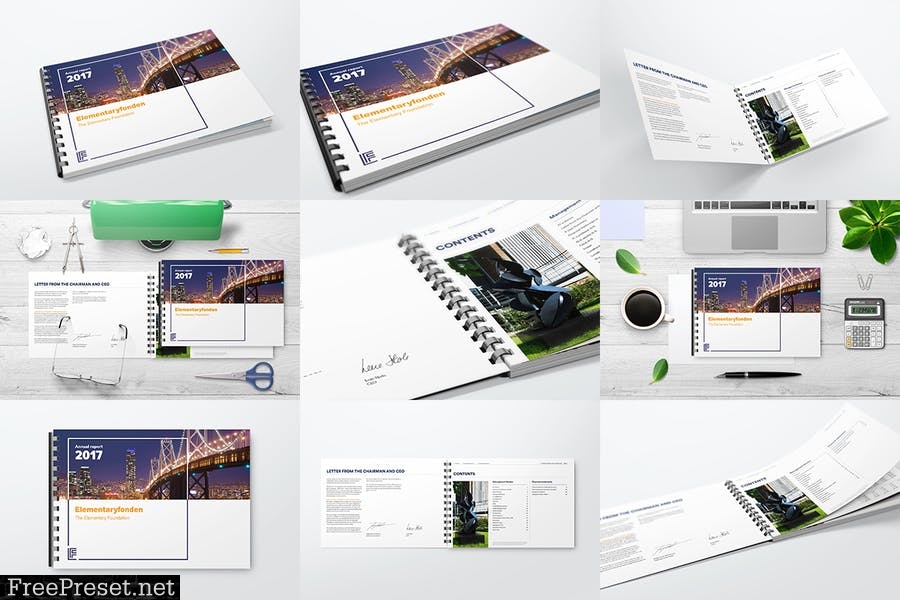 Comb Bound Book / Catalogue Bundle Mockups