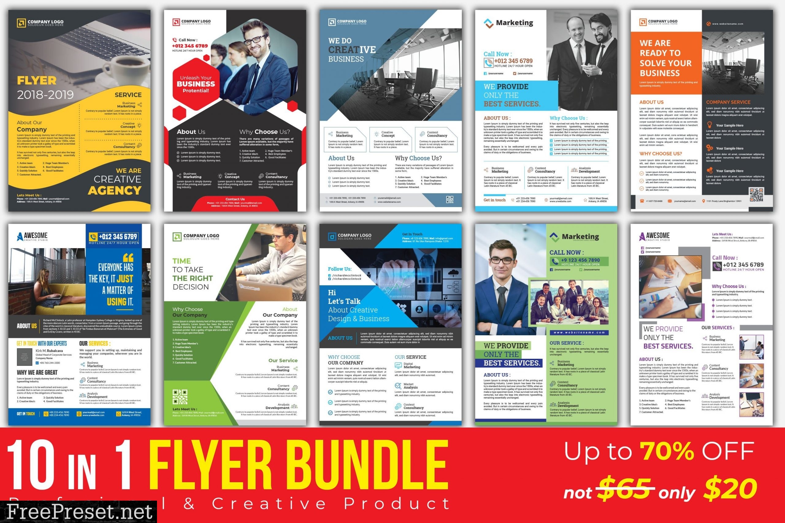 Corporate Business Flyers Bundle 3039310