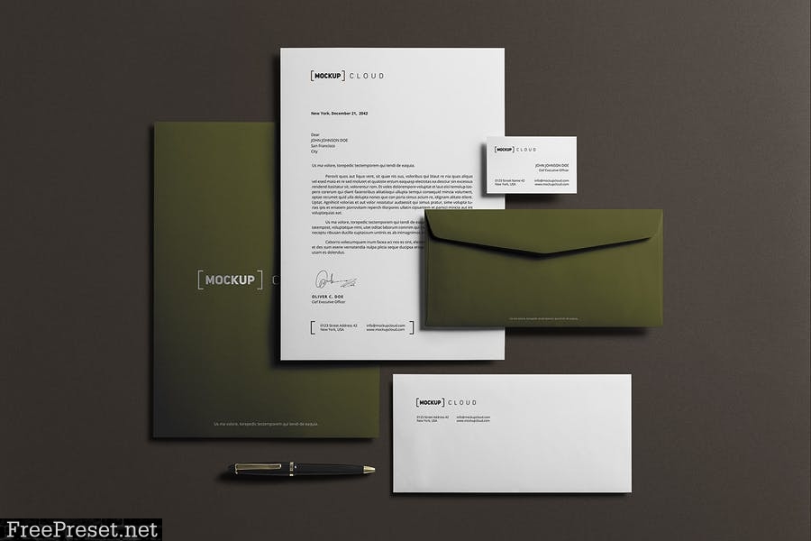 Corporate Stationery Branding Mockup