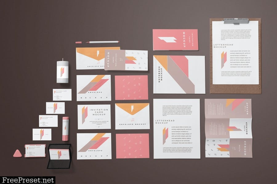 Corporate Stationery Branding Mockups