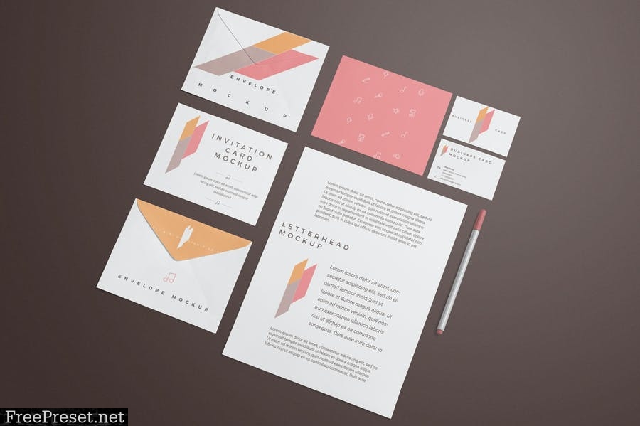 Corporate Stationery Branding Mockups