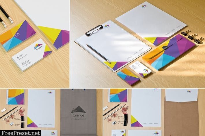 Corporate Stationery Mockups PSD 8UE3BN