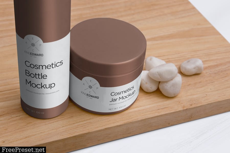 Cosmetic Packaging Bottle & Jar Mockups USHME8