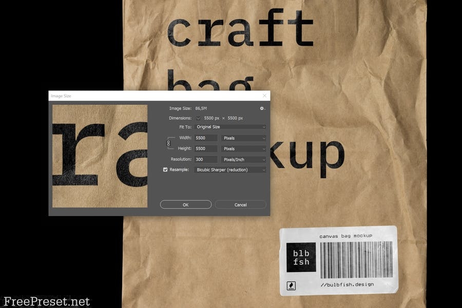 Craft Bag Mockup Y2W36RJ