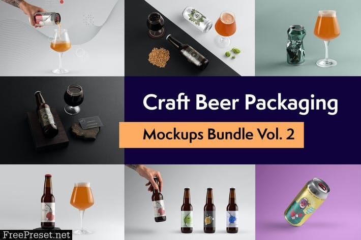 Craft Beer Packaging Mockups Vol. 2