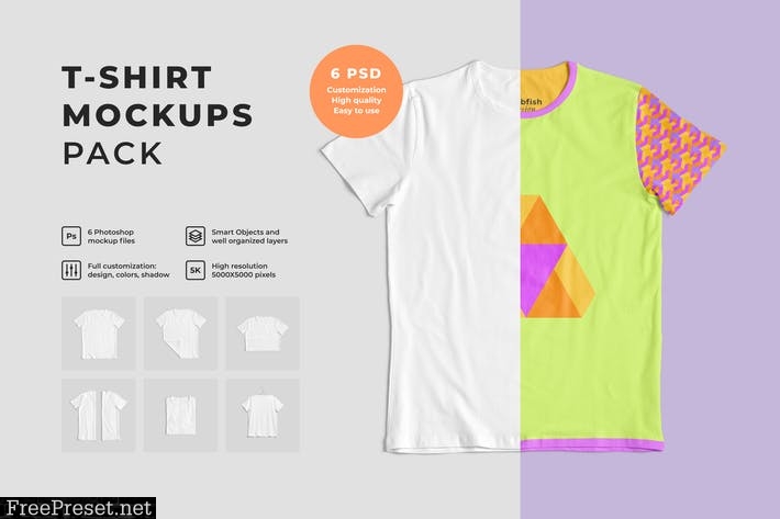 Customizable T-Shirt Mockups Pack