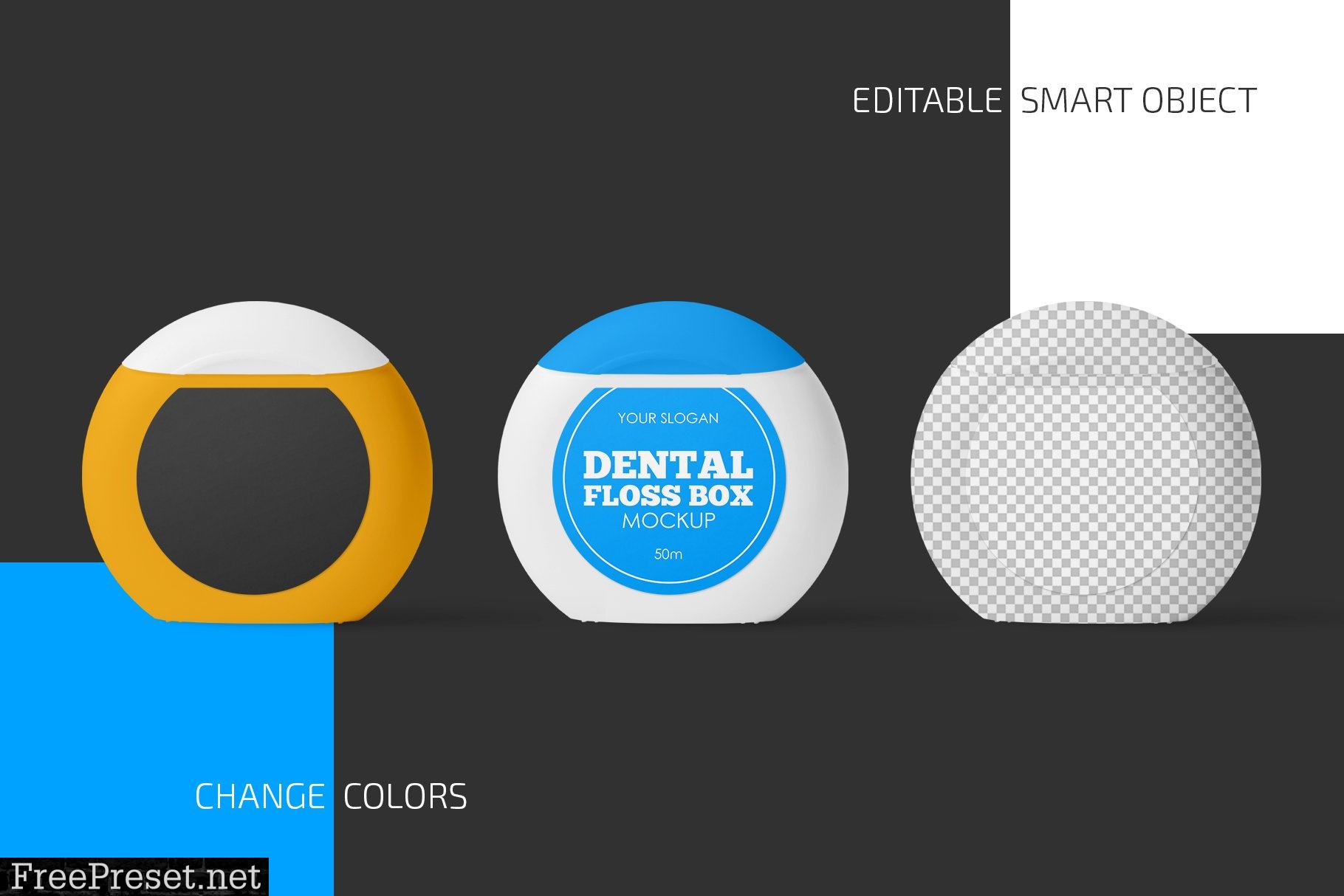 Dental Floss Box Mockup Set 6005000