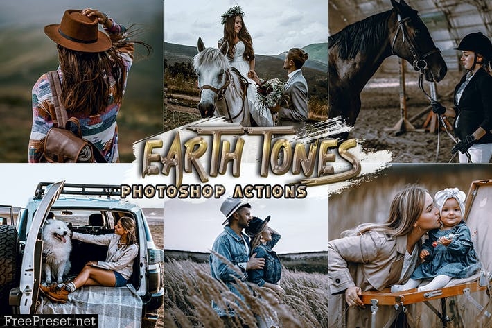 Earth Tones Photoshop Actions 5D6X45F