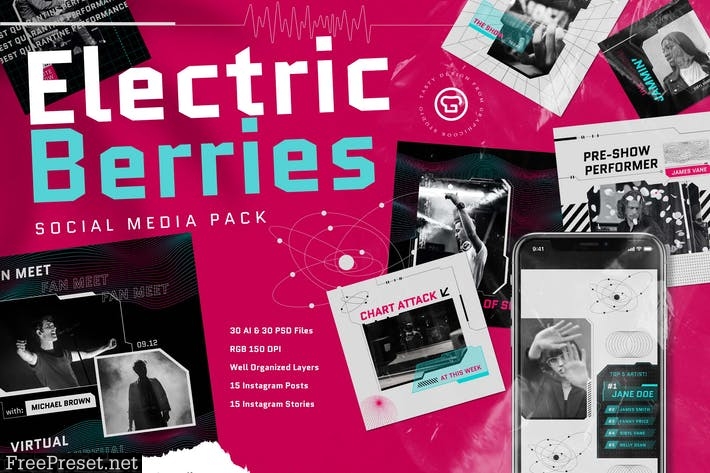 Electric Berries Instagram Pack VMAWG38