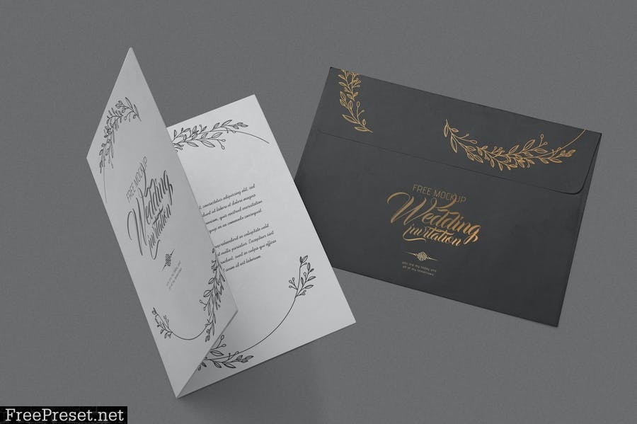 Elegant Wedding Invitation Mockups HLL6X8