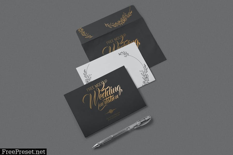 Elegant Wedding Invitation Mockups HLL6X8