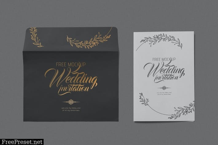 Elegant Wedding Invitation Mockups HLL6X8