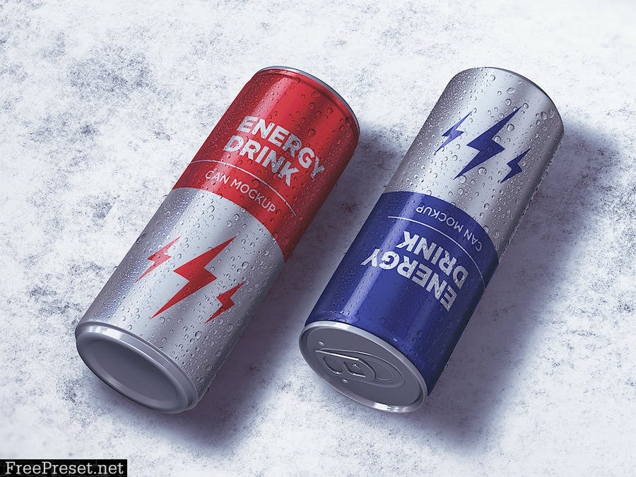 Energy Drink Can Mockup vol.2