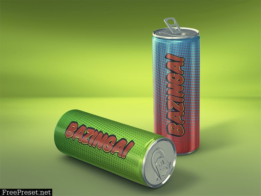 Energy Drink Can Mockup vol.2