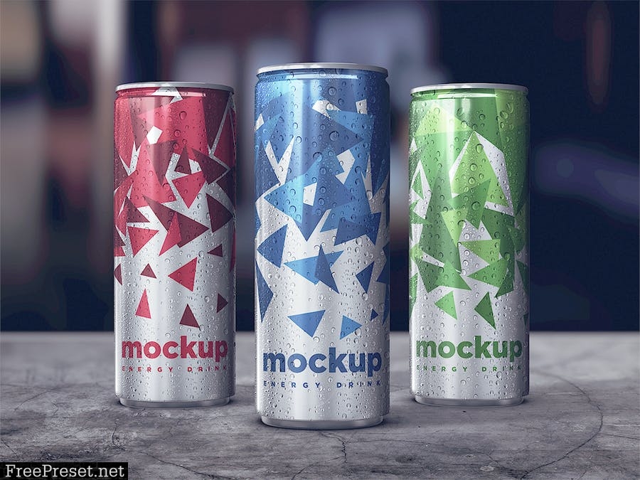 Energy Drink Can Mockup vol.2