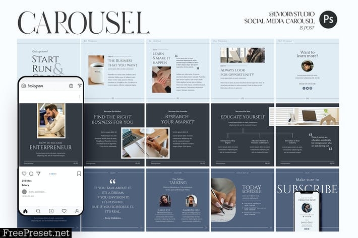 Entreprenuer - Carousel Templates Instagram YCR3HDS