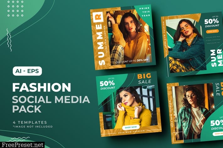 Fashion Sale Social Media Post Template 8B8FP5R