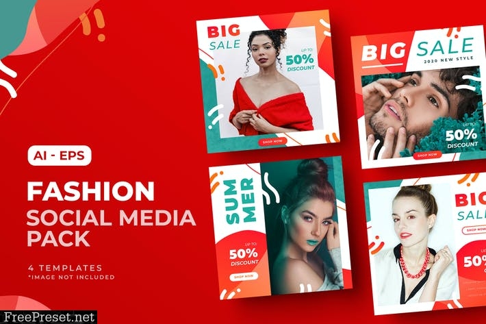 Fashion Sale Social Media Post Template EJW7CCJ