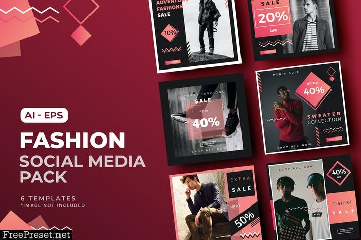 Fashion Sale Social Media Post Template L2WUHBA