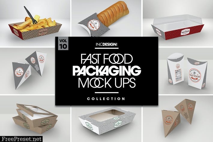 Fast Food Boxes Vol.10: Take Out Packaging Mockups MFEAMK