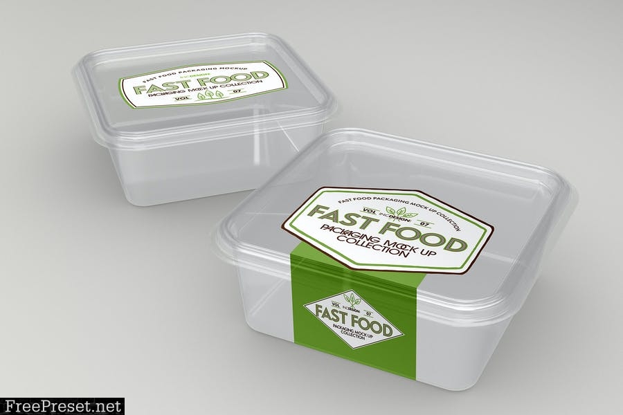 Fast Food Boxes Vol.7: Take Out Packaging Mockups QDX77Y