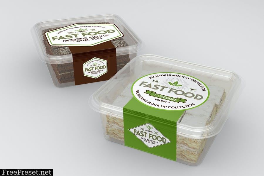 Fast Food Boxes Vol.7: Take Out Packaging Mockups QDX77Y