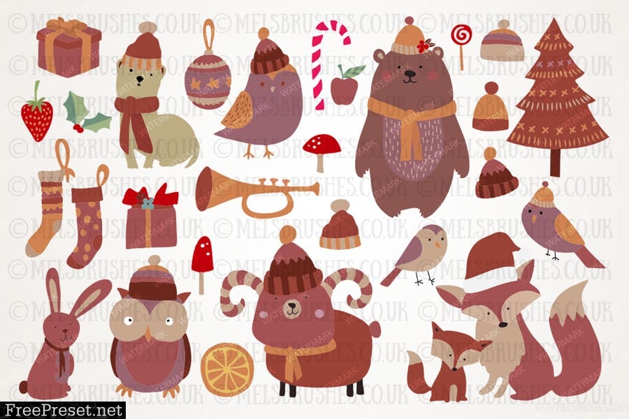 Festive Folk Illustration Bundle EQY7W5