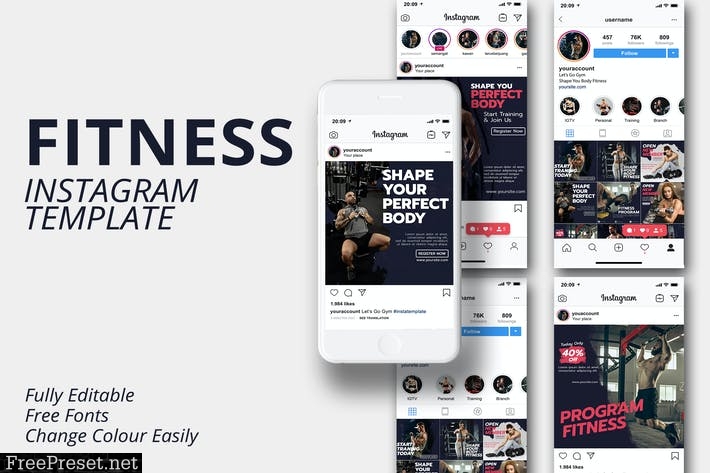 Fitness Instagram Template WG2HZT3