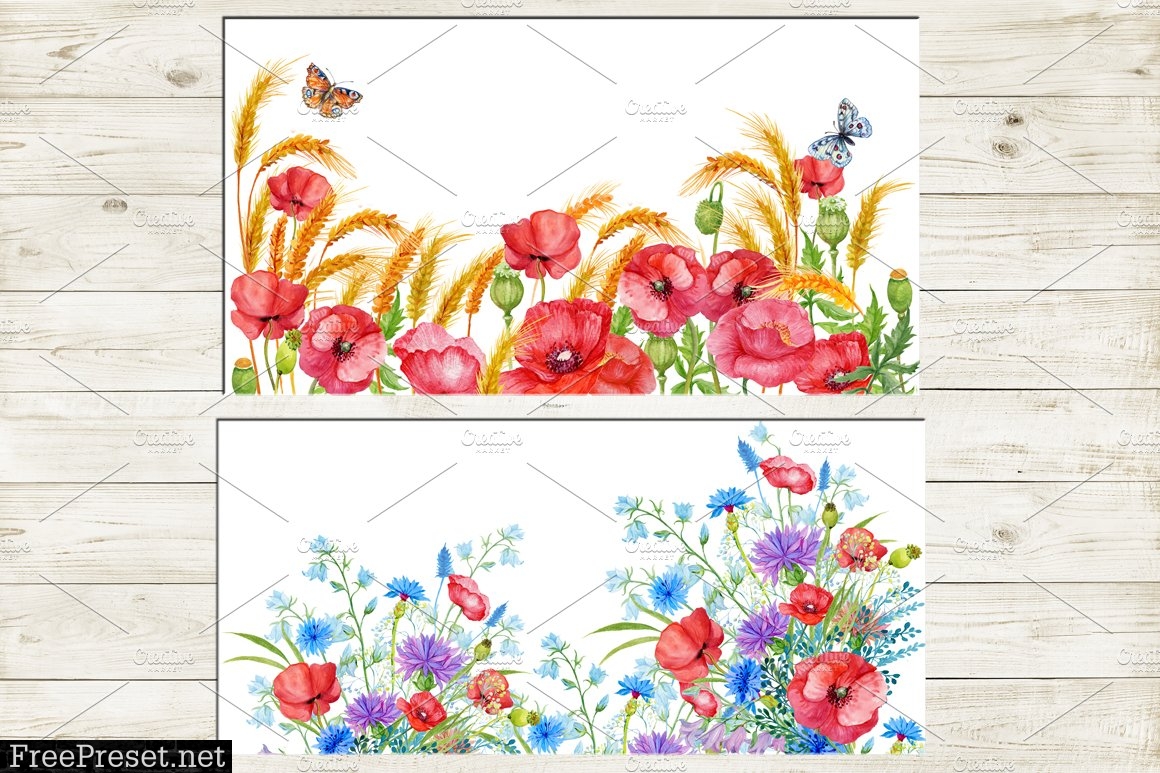 Floral backgrounds watercolor 1448362