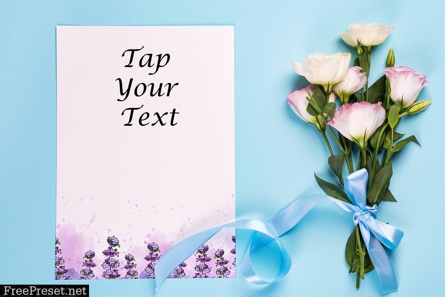 Floral postcard mockups