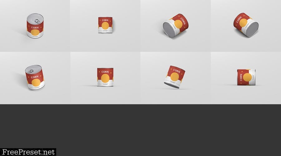 Food Tin Can Mockup Medium Size